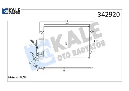 Klima kondenseri passat-variant superb al-al kale radyatör 3b0260401b/ 3b0260401/ 3b0260401a resmi