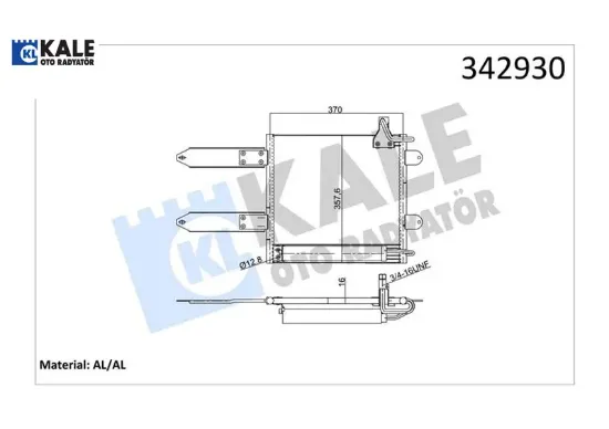 Klima kondenseri polo-lupo-arosa variant al-al kale radyatör 6x0820411a/ 6x0820413a resmi