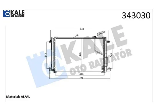 Klıma radyatoru w204 s204 c204 c218 w212 a207 c207 x204 kale radyatör a2045000654 resmi
