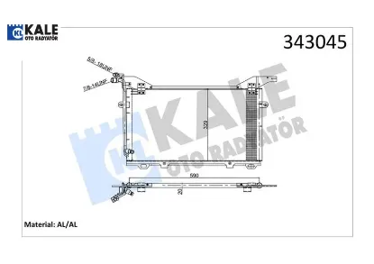 Klıma radyatoru e-class w210 s210 kale radyatör a2108300470 resmi