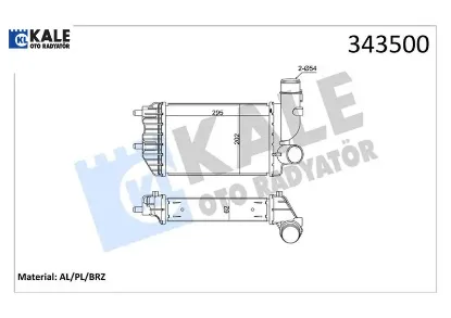 Turbo radyatörü ıntercooler ducato-jumper-boxer al/pl/brz 295x202x62 kale radyatör 1307012080/ 0384.E4/ 1340934080 resmi