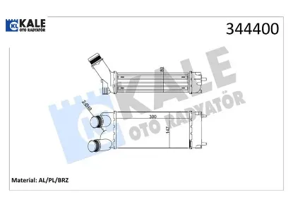 Turbo radyatörü ıntercooler partner 08 berlıngo 08 1.6 hdı al/pl/brz 300x147x76 kale radyatör 0384.L9 resmi