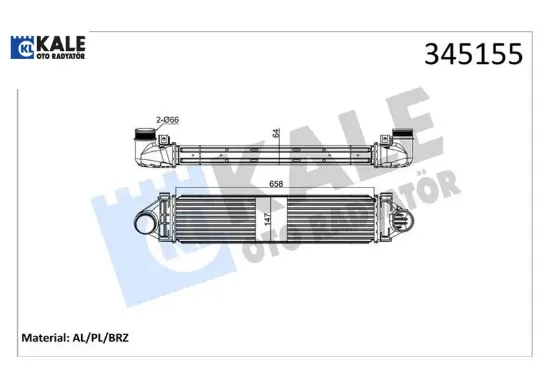 İntercooler al/pl/brz focus-mondeo ıv s-max-dıscovery-free lander 2-evoque-c30-s80 ıı-v40-v70 kale radyatör 31338473 resmi