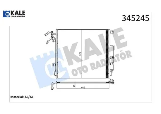 Klıma radyatoru dıscovery 3 l319 04 09 range sport ı l320 06 10 kale radyatör jrb500030/ lr018404 resmi