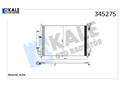 Klima kondenseri  x-trail dizel-benzin 07 642x388x16 oto.-mek. Al/al kale radyatör 92100jg000 resmi