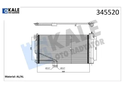 Klıma radyatoru slk-class r171 04 11 kale radyatör a1715000154 resmi