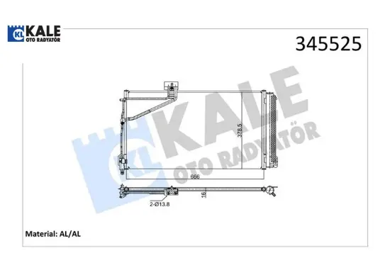 Klıma radyatoru slk-class r171 04 11 kale radyatör a1715000354 resmi