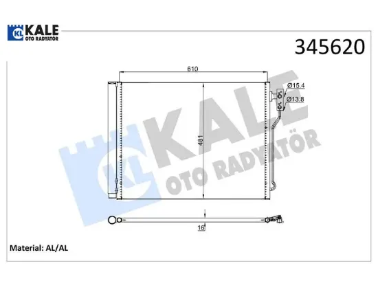 Klıma radyatoru f07 f10 f11 f18 n20 kale radyatör 64536805453/ 64539350374/ 64539284946 resmi