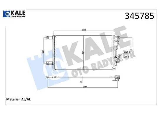 Kondenser al/al l 200-pajero sport kale radyatör 7812a035/ mr360415/ mr398788 resmi