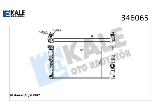 Motor su radyatoru n13 n47 b47 f20 f21 f22 f23 f30 f31 f34 f35 f32 f33 f36 kale radyatör 17118672102 resmi