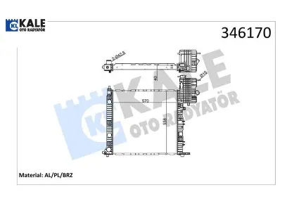 Motor su radyatoru vıto w638 96 03 klımasız kale radyatör a6385011601 resmi