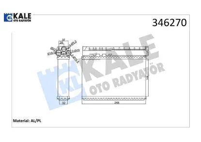 Kalorıfer radyatoru e39 e36 klımalı kale radyatör 64111469197/ 64111393212 resmi