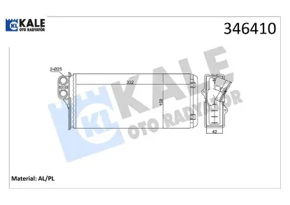 Kalorifer radyatörü master ıı 2.5d-2.8dtı 98-01 movano 1.9dtı-2.2dtı 00 kale radyatör 7701205584/ 4501165/ 9161465 resmi