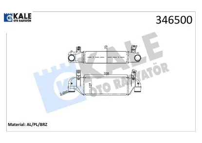 Turbo ıntercooler radyatoru focus 1.8tdcı 98 05 connect 1.8 tdcı 04 09- 338 127 73 kale radyatör 1227171/ xs4q9l440ca/ xs4q9p440ab resmi