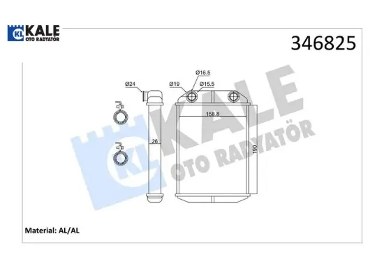Kalorifer radyatörü dokker 12 lodgy 12 1.2 tce 1.3 tce 1.5dci 1.6 kale radyatör 271154491r resmi