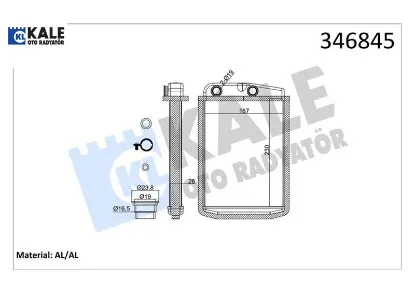 Kalorifer radyatörü boxer ııı jumper ducato ııı 06 230x163x26 kale radyatör 6448.R0/ 77364073 resmi
