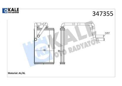 Kalorifer radyatörü asx 1.6l 4a92 ga1w 4x2 10- / outlander 2.0l 4b11 cw4w turbo 4x4 07-1 2 / lancer kale radyatör 6448s1/ 7801a133/ 7801a986/ 1610544580 resmi