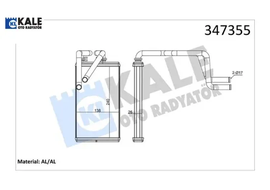 Kalorifer radyatörü asx 1.6l 4a92 ga1w 4x2 10- / outlander 2.0l 4b11 cw4w turbo 4x4 07-1 2 / lancer kale radyatör 6448s1/ 7801a133/ 7801a986/ 1610544580 resmi