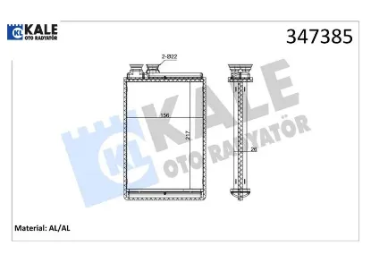 Kalorifer radyatörü partner 08 berlıngo 08 1.6 hdı-vtı p407 04 c4 06 c5 08 1.6 hdı-thp 290x129x26 kale radyatör 6448.S7/ 6448.Q6/ 6448.S6 resmi