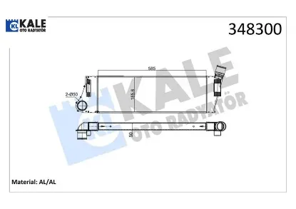 Turbo radyatörü ıntercooler mgn ıı-scenıc ıı 1.5dcı-1.9dcı al-pl-brz 586x187x40 kale radyatör 8200700172/ 8200115540 resmi