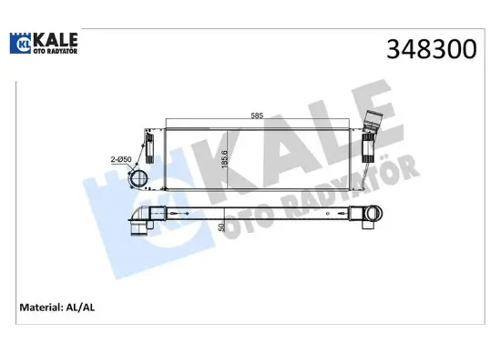 Turbo radyatörü ıntercooler mgn ıı-scenıc ıı 1.5dcı-1.9dcı al-pl-brz 586x187x40 kale radyatör 8200700172/ 8200115540 resmi