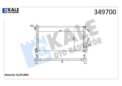 Motor su radyatoru ac focus 2.0 98 05 klımalı manuel braezıng 600 348 26 kale radyatör me98ab8005mf/ 1061191/ 1061192 resmi