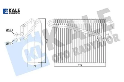 Kalorifer radyatörü klima evaparator astra g-zafıra a 98 274x235x73 al kale radyatör 1618185/ 9118965 resmi