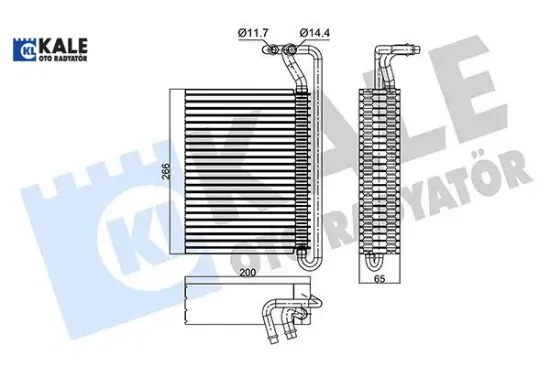 Evaporator n42 n46 m43 m47 m52 m54 m57 s54 e46 n52 n46 n47 m57 e83 kale radyatör 64119135744 resmi