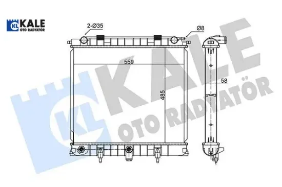 Motor su radyatoru 26 6t range 2 p38a 2.5 d 94 02 kale radyatör esr2502/ esr2502/ pcc108460 resmi