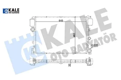 Motor su radyatoru s-class w221 c216 kale radyatör a2215003203 resmi