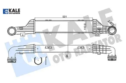 Turbosarj radyatoru e-class w210 s210 kale radyatör a2105002100 resmi