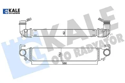 Intercooler al/pl/brz 500x-renegade kale radyatör 51965901/ 51965908/ 51966750/ 51966752 resmi