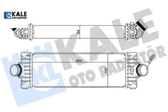 Turbo ıntercooler radyator transıt v347 11 14 v362 14 custom 12 2.2tdcı 155ps arkadan ceker kale radyatör cc119l440be/ cc119l440b resmi
