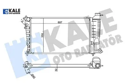 Radyatör al/pl/brz xsara-zx-306 1.8-2.0 97 kale radyatör 1330.46/ 1330.49/ 133046/ 133049 resmi