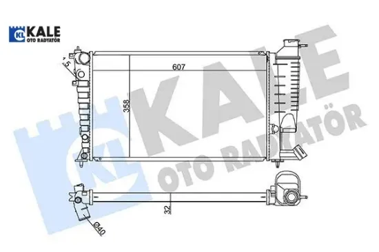 Radyatör al/pl/brz xsara-zx-306 1.8-2.0 97 kale radyatör 1330.46/ 1330.49/ 133046/ 133049 resmi