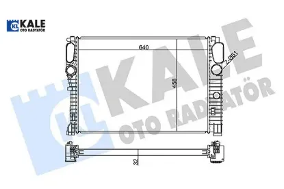 Motor su radyatoru c219 w211 s211 kale radyatör a2115003102 resmi