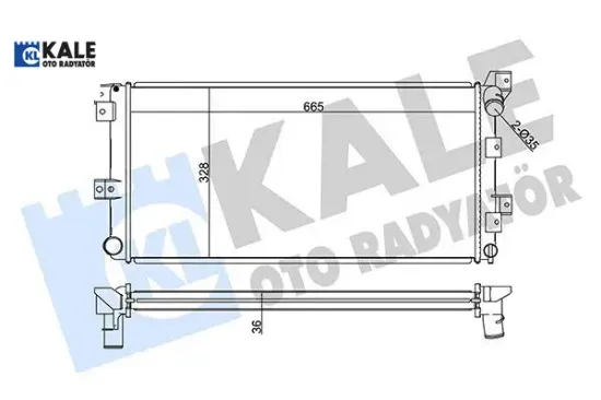 Radyatör al/pl/brz voyager-caravan 2.5td 96 kale radyatör 4798013/ k4798013 resmi