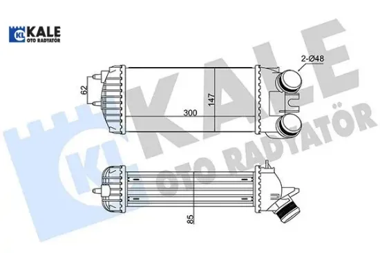 İntercooler berlıngo-xsara pıcasso-partner 1.6 hdı 02 kale radyatör 0384g5/ 9645965180 resmi