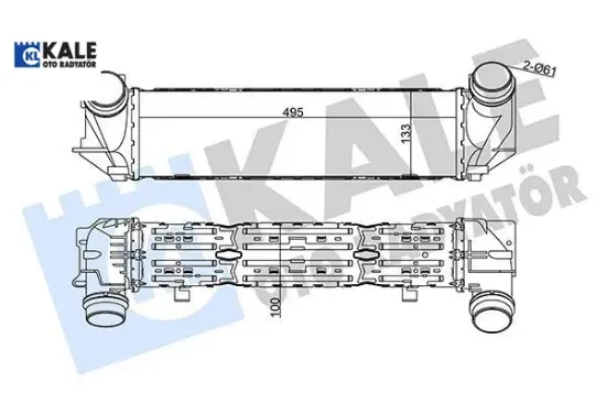 Turbosarj radyatoru n20 f10 f11 kale radyatör 17117618769 resmi