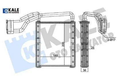 Kalorıfer radyatoru transıt v363 14 17 custom v362 14 17 arka kale radyatör bk2118b539ca/ 1791695 resmi