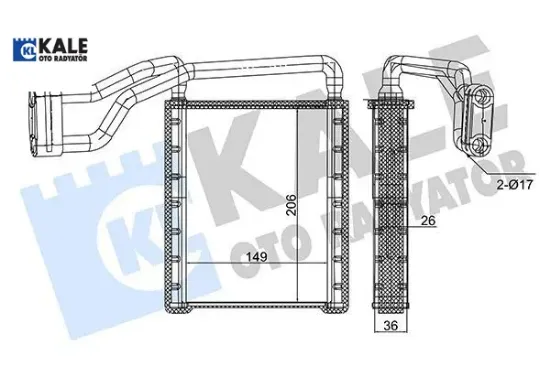 Kalorıfer radyatoru transıt v363 14 17 custom v362 14 17 arka kale radyatör bk2118b539ca/ 1791695 resmi