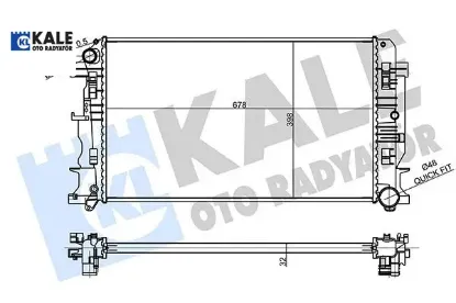 Motor su radyatoru sprınter b906 . Crafter 30-35-50 678x398x32 kale radyatör a9065000002/ 2e0121253a resmi