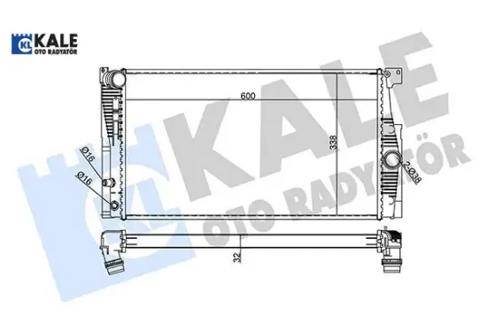 Motor su radyatoru f10 f11 n20 kale radyatör 17118672011 resmi