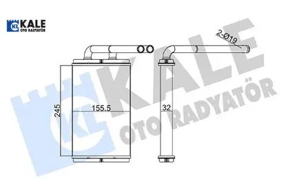 Kalorifer radyatörü chevrolet captıva 2.0l c100 06- / antara a 2.0l 06- kale radyatör 4803904/ 96629611 resmi