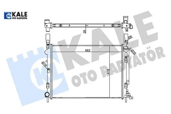 Radyatör brazıng kangoo-grand kangoo radyatör kale radyatör 8200418329 resmi