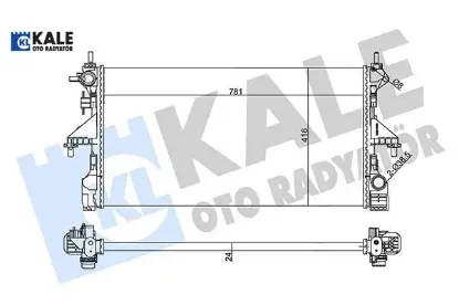Radyatör jumper-boxer mt al/mknk 24 mm kale radyatör 1613996180 resmi