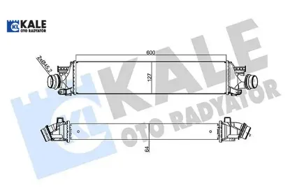 Turbo radyatoru ıntercooler chevrolet aveo 1.4/ 1.3d 12 600x129x64 al/brz 600x127x64 kale radyatör 95199556/ 96943741 resmi