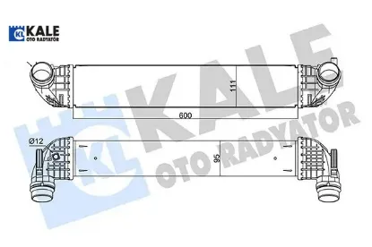 Intercooler astra k ıntercooler al/brz 600x111x95 kale radyatör 13356681/ 39109103/ 39185908 resmi