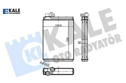 Kalorifer a4-a5-q5 kalorifer al/brz 225x175.6x32 kale radyatör 8k0898037a resmi