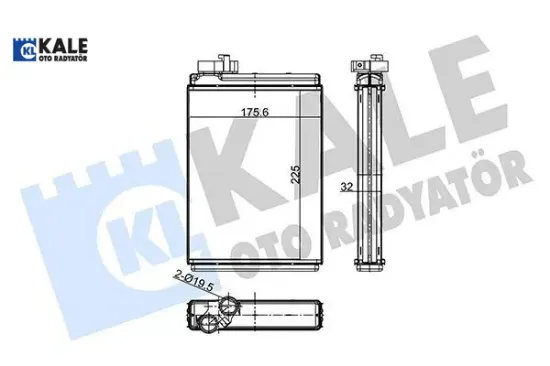 Kalorifer a4-a5-q5 kalorifer al/brz 225x175.6x32 kale radyatör 8k0898037a resmi